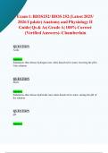 Exam 1&colon; BIOS252&sol; BIOS 252 &lpar;New 2025&sol; 2026 Update&rpar; Anatomy and Physiology II Guide &vert;Questions & Answers&vert; Grade A&vert; 100&percnt; Correct &lpar;Verified Solutions&rpar;- Chamberlain