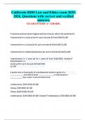 California RDH Law and Ethics exam 2025-2026&period; Questions with correct and verified answers&period; GUARANTEED A&plus; GRADE&period;