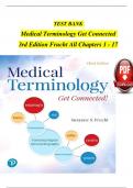  TEST BANK  Medical Terminology Get Connected  3rd Edition Frucht All Chapters 1 - 17