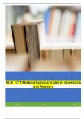NUR 1211 Medical Surgical Exam 2- Questions and Answers