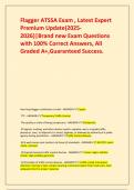 Flagger ATSSA Exam &comma; Latest Expert Premium Update&lpar;2025-2026&rpar;&vert;Brand new Exam Questions with 100&percnt; Correct Answers&comma; All Graded A&plus;&comma;Guaranteed Success&period;