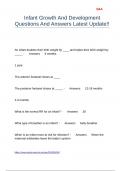 Infant Growth And Development Questions And Answers Latest Update&excl;&excl;