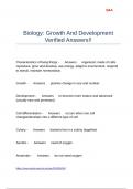 Biology Growth And Development Verified Answers&excl;&excl;