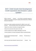 DCF Child Growth And Development CGAD Questions And Answers Latest Update&excl;&excl;