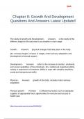 Chapter 8 Growth And Development Questions And Answers Latest Update&excl;&excl;