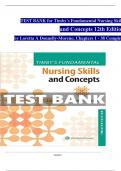 Test Bank for Timbys Fundamental Nursing skills and Concepts 12th edition&period; by Loretta A Donnelly-Moreno &period; ALL Chapters A&plus; Graded
