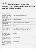 TCEQ CLASS C WATER LICENSE EXAM COMPLETE &sol; 50&plus; QUESTIONS WITH DETAILED VERIFIED ANSWERS &sol; ALREADY GRADED A 