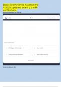 Basic Dysrhythmia Assessment  A 2025 updated exam q&rsquo;s with verified ans