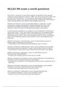 NCLEX RN exam u world questions with 100&percnt; correct answers 2025
