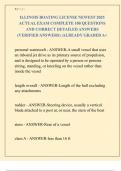ILLINOIS BOATING LICENSE NEWEST 2025  ACTUAL EXAM COMPLETE 100 QUESTIONS  AND CORRECT DETAILED ANSWERS  &lpar;VERIFIED ANSWERS&rpar; &vert;ALREADY GRADED A&plus;