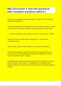 MIS 2113 Exam 4 Test File questions with complete solutions rated A&plus;