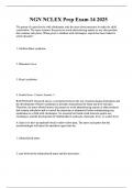NGN NCLEX Prep Exam 14 2025&period;