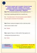 360 FOOD HANDLING COURSE &lpar;TEXAS&rpar; EXAM  QUESTIONS AND CORRECT DETAILED  ANSWERS &lpar;VERIFIED ANSWERS&rpar; &vert;&vert;ALREADY  GRADED A&plus;&vert;&vert;NEWEST VERSION