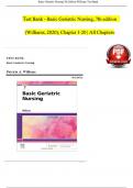 Test Bank Basic Geriatric Nursing 7th Edition by Patricia A&period; Williams - All chapter&lpar; 1- 20&rpar; &vert;A&plus; ULTIMATE GUIDE