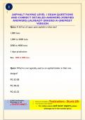 ASPHALT PAVING LEVEL 1 EXAM QUESTIONS  AND CORRECT DETAILED ANSWERS &lpar;VERIFIED  ANSWERS&rpar; &vert;&vert;ALREADY GRADED A&plus;&vert;&vert;NEWEST  VERSION