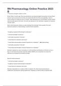 RN Pharmacology Online Practice 2023 B Questions And Answers 