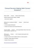 Clinical Decision Making With Correct Answers&excl;&excl;