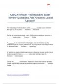 OB-GYN-Male Reproductive Exam Review Questions And Answers Latest Update&excl;&excl;