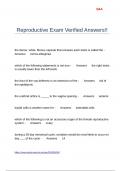 Reproductive Exam Verified Answers&excl;&excl;