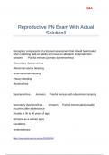Reproductive PN Exam With Actual Solution&excl;&excl;