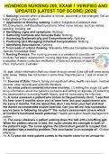 HONDROS NURSING 200&comma; EXAM 1 VERIFIED AND UPDATED &vert;LATEST TOP SCORE&vert; &vert;2025&vert;
