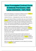 Texas Promulgated Contract Forms & Addenda Final Exams &vert; Q&A Latest 2024&sol;2025 &vert; 100&percnt; PASS