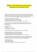 NR667- CEA FNP Exam With Correct Questions And Answers 2024