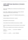 AATC 1300 Exam Questions & Answers 2025&sol;2026