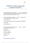PHARM ATI Safe Dosage With Complete Solutions&excl;&excl;