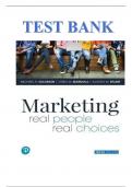 Test Bank for Marketing&colon; Real People&comma; Real Choices&comma; 11th Edition by &lpar;Solomon&rpar;&comma; Chapter 1 - 14 > Download as a PDF <