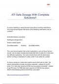 ATI Safe Dosage With Complete Solutions&excl;&excl;