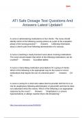ATI Safe Dosage Test Questions And Answers Latest Update&excl;&excl;
