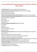 Fresenius Hemodialysis Study Guide Questions and Correct Solutions  100&percnt; Verified