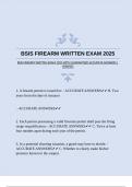 BSIS FIREARM WRITTEN EXAM 2025 WITH GUARANTEED ACCURATE ANSWERS &vert;VERIFIED