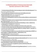 Package deal for Certified Hemodialysis Technician Exam Stud Guide Questions and Answers 100&percnt; Verified