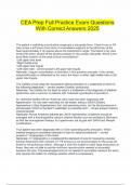 CEA Prep Full Practice Exam Questions With Correct Answers 2025