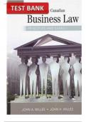 Test Bank - Contemporary Canadian Business Law&comma; Principles and Cases 12th Edition by Willes&comma; All Chapters 1 to 35 Covered&comma; Verified Latest Edition