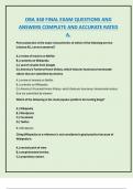 OBA 340 FINAL EXAM QUESTIONS AND  ANSWERS COMPLETE AND ACCURATE RATED  A&period;