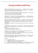 Emergency Medicine EOR Exam