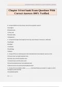 Chapter 14 test bank Exam Questions With Correct Answers 100&percnt; Verified&period;