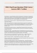 DML Final Exam Questions With Correct Answers 100&percnt; Verified&period;