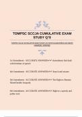 TOMPSC SCCJA CUMULATIVE EXAM STUDY Q&rsquo;S WITH GUARANTEED ACCURATE ANSWERS &vert;VERIFIED
