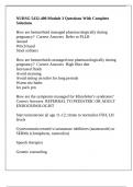 NURSG 5432-400 Module 3 Questions With Complete Solutions