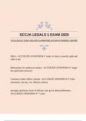 SCCJA LEGALS 1 EXAM 2025 WITH GUARANTEED ACCURATE ANSWERS &vert;VERIFIED