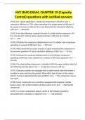 NYC RMO EXAM&comma; CHAPTER 19 &lpar;Capacity Control&rpar; questions with verified answers