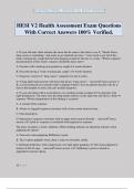 HESI V2 Health Assessment Exam Questions With Correct Answers 100&percnt; Verified&period;