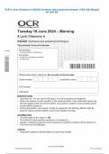OCR A Level Chemistry A H432&sol;02 Synthesis and analytical techniques JUNE 2024 Merged QP AND MS