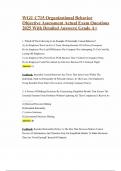 WGU C715 Organizational Behavior Objective Assessment Actual Exam Questions 2025 With Detailed Answers&vert; Grade A&plus;