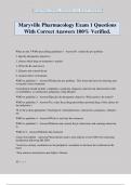 Maryville Pharmacology Exam 1 Questions With Correct Answers 100&percnt; Verified&period;