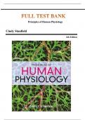 Test Bank for Principles of Human Physiology&comma; 6th Edition by Cindy L&period; Stanfield &vert; 9780321884619 &vert; All chapters 1-24 are included &vert;Full Test Bank&comma; 100&percnt; Verified Answers with Rationales &vert; LATEST